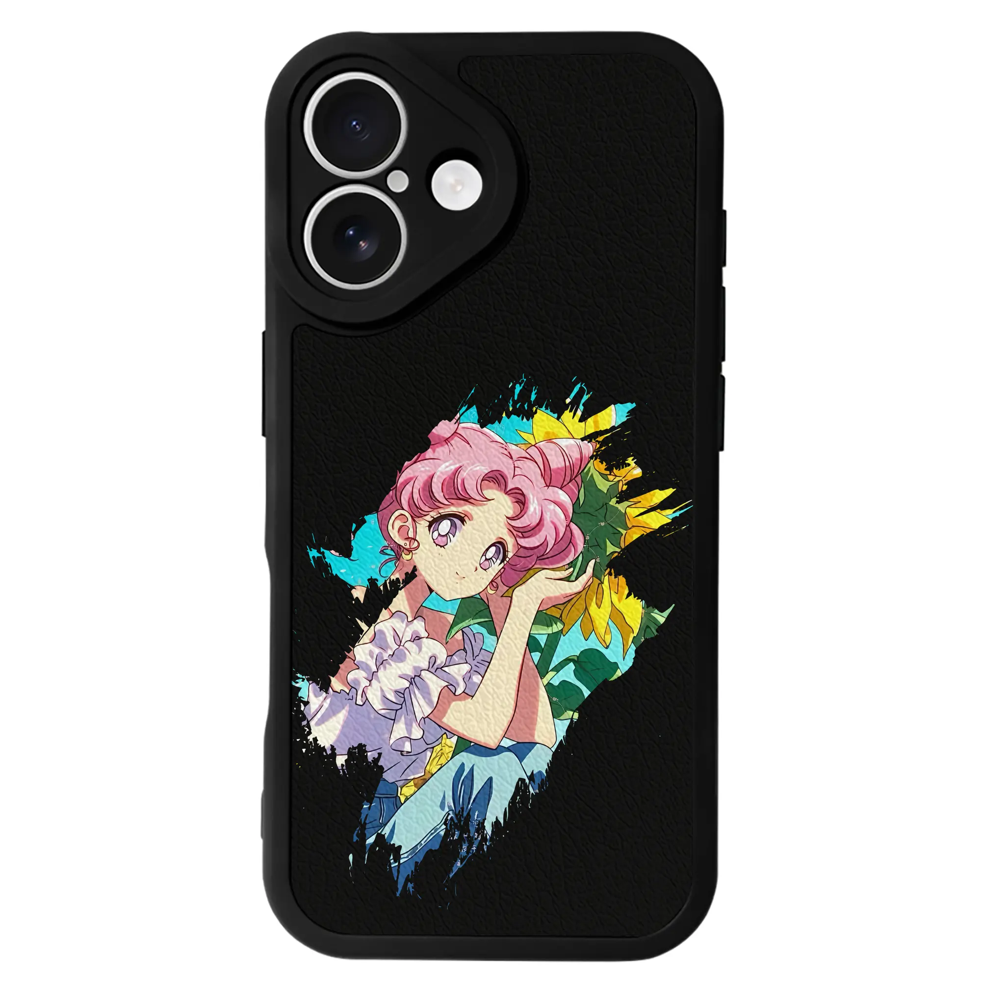 美少女戦士セーラームーン グッズ,ちびうさ - IPhone 16シリーズ対応 ・ シリコンスマホケース ・ レザー調 ・ 高精度フィット ・ 耐衝撃 ・ ワイヤレス充電対応 ・ 精密カット